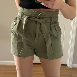 Brand new, Large, sage green shorts. Office, fancy shorts